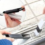 فرشاة تنظيف الزوايا والمجاري الضيقة مع جاروف صغير